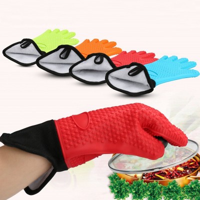 Custom Heat Resistant Silicone Oven Gloves With Fingers