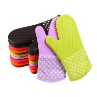 New High Quality Heat Resistant Silicone Oven Gloves With Cotton